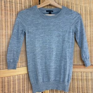 J. Crew women's Heather Gray merino wool Crewneck Sweater size xxs